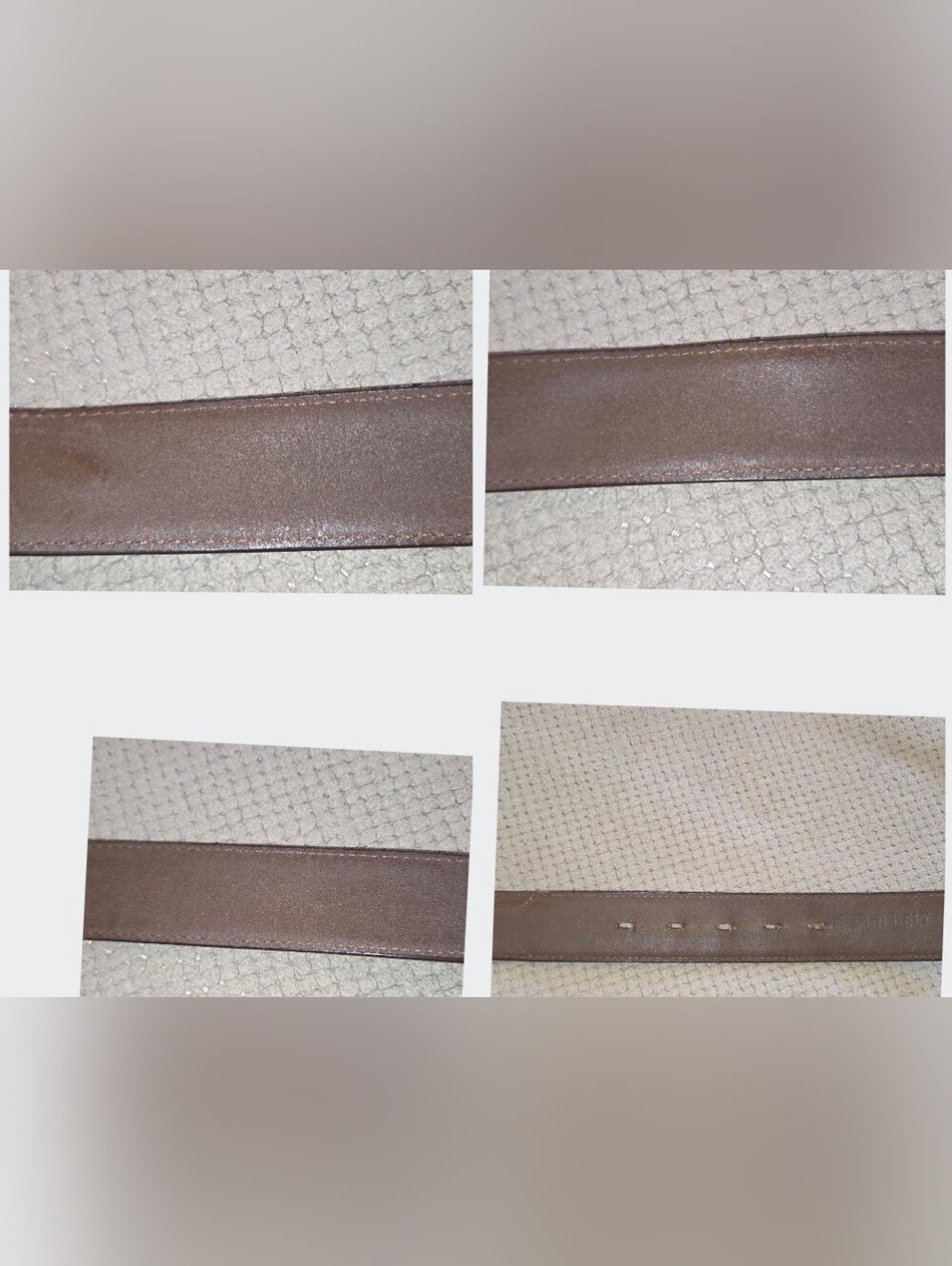 Vintage 1990's 3-D DDD Genuine Leather brown studded Braided Horse Hair Belt - Picture 6 of 16